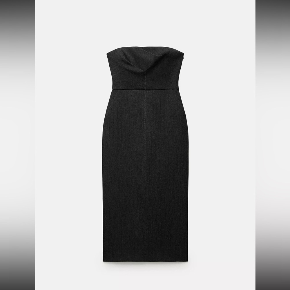 Zara Strapless dress with pockets